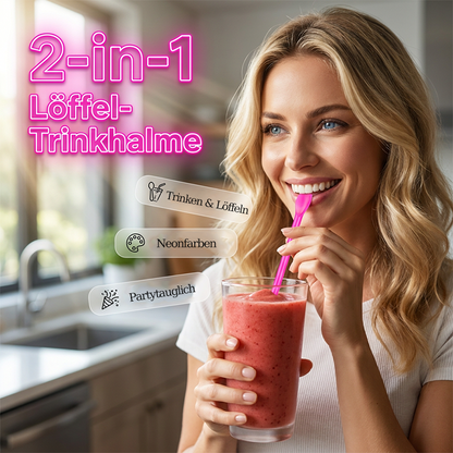 🍹50% OFF🌈2-In-1 Spoon Straws