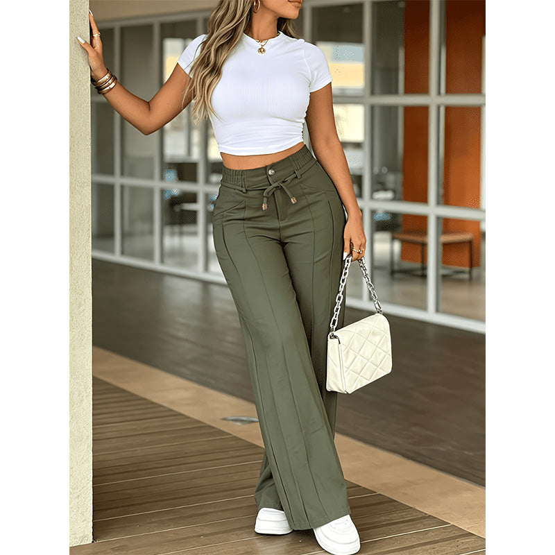 ⏳¡Oferta por tiempo limitado 50% OFF!⏰Pantalones Rectos de Cintura Alta para Mujer👖