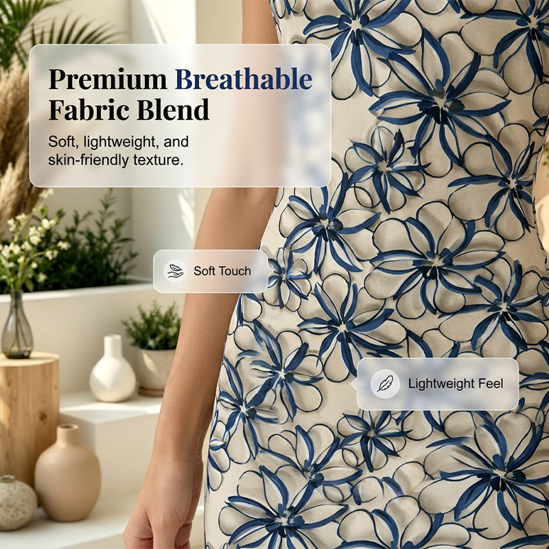 Vestido Midi Floral Elegante de Verano