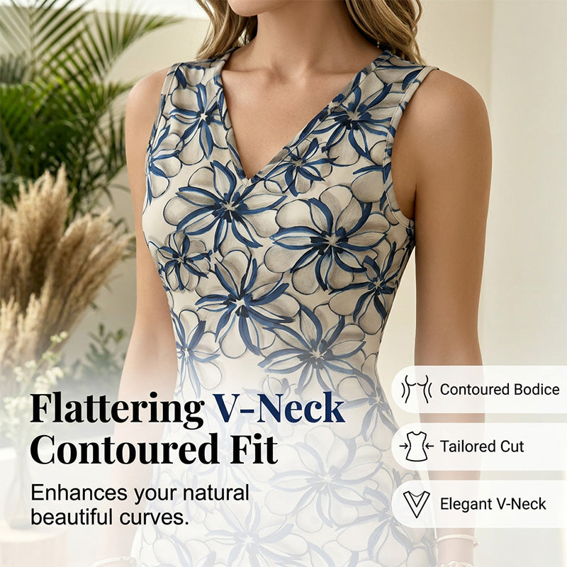 Vestido Midi Floral Elegante de Verano