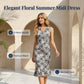 Vestido Midi Floral Elegante de Verano