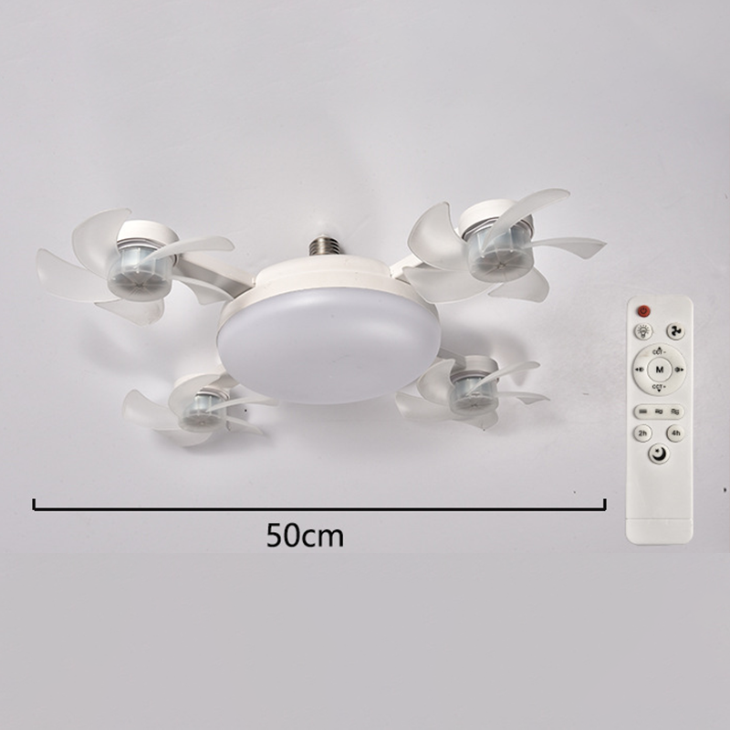 🌀Nueva Luz Ventilador de Techo Socket E27 – Ventilador LED silencioso 2 en 1 con control remoto, combinación de refrigeración y iluminación ahorradora de energía para dormitorios del hogar