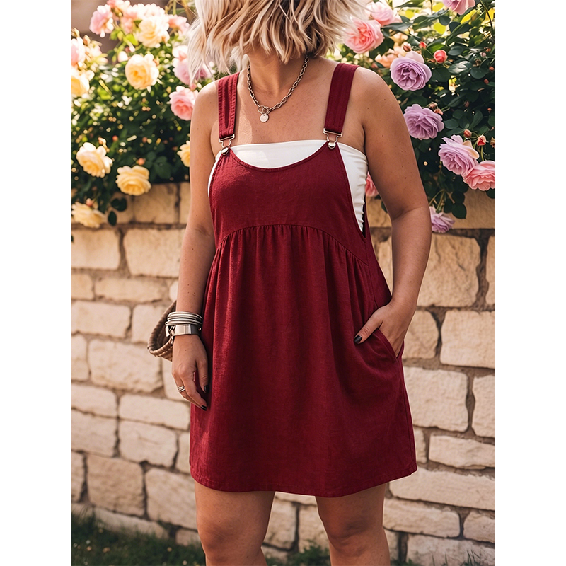 👗 ¡50% DE DESCUENTO POR TIEMPO LIMITADO! 💥 Vestido Peto Casual para Mujer – Denim Sintético, Corte Holgado, Versátil ✨