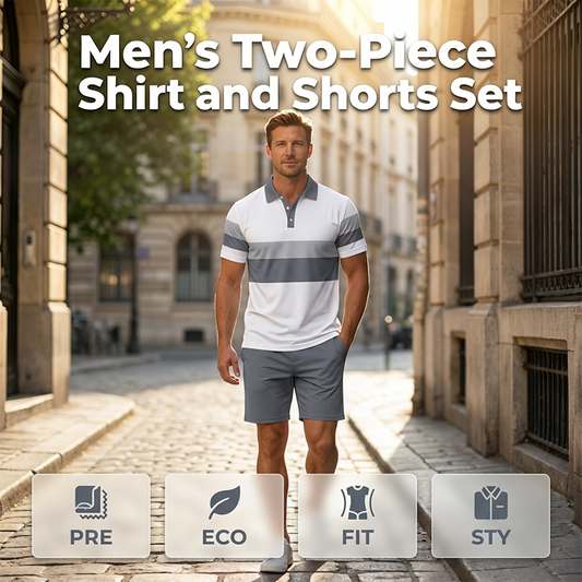 📢📢50% DE DESCUENTO !! ⏰ Conjunto de Camisa y Shorts de Dos Piezas para Hombre (¡No necesitas combinar outfits!)