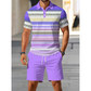 📢📢50% OFF !! ⏰ Men's Two-Piece Shirt and Shorts Set(No need match outfits )