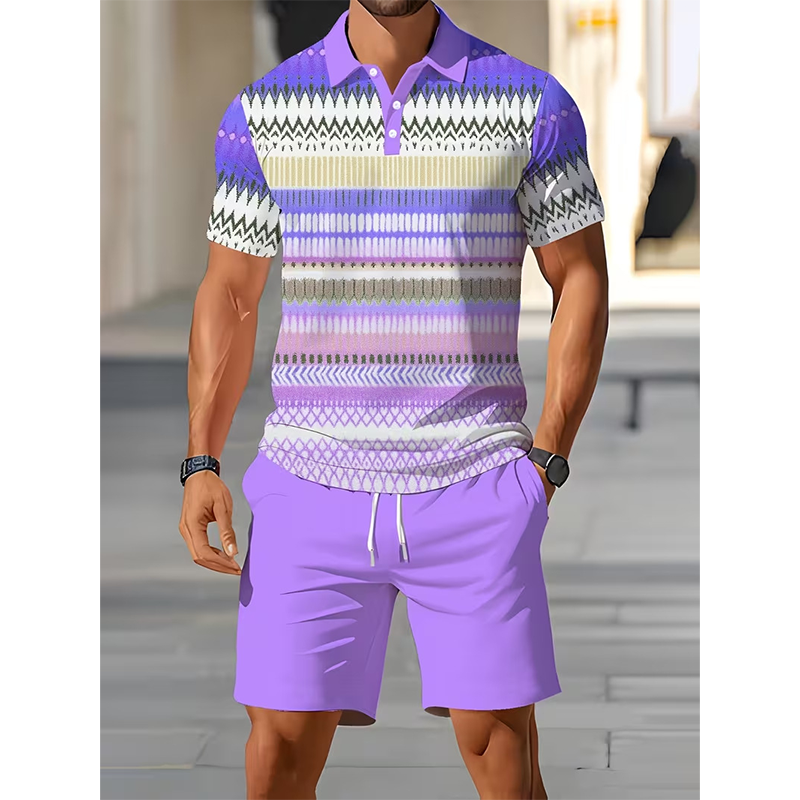 📢📢50% OFF !! ⏰ Men's Two-Piece Shirt and Shorts Set(No need match outfits )