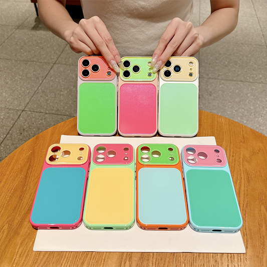 Funda de Teléfono Acrílica con Contraste de Color Dopamina