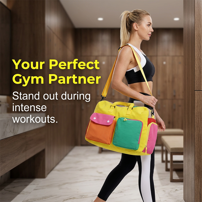 ⏳¡Oferta por Tiempo Limitado!⏰ Bolsa de Viaje Casual Color Block – Espaciosa y Duradera – Ideal para Gimnasio, Viajes o Escapadas de Fin de Semana – Ligera con Asas 🧳