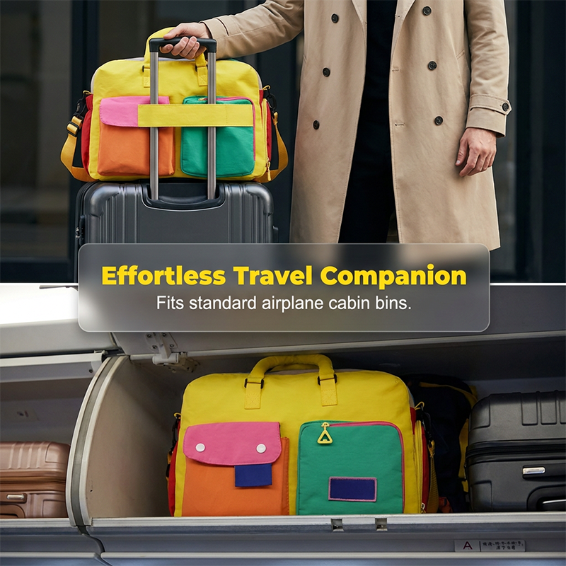⏳¡Oferta por Tiempo Limitado!⏰ Bolsa de Viaje Casual Color Block – Espaciosa y Duradera – Ideal para Gimnasio, Viajes o Escapadas de Fin de Semana – Ligera con Asas 🧳