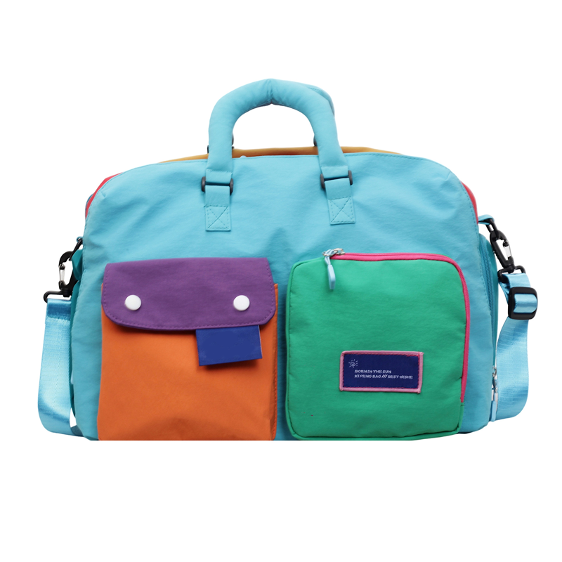 ⏳¡Oferta por Tiempo Limitado!⏰ Bolsa de Viaje Casual Color Block – Espaciosa y Duradera – Ideal para Gimnasio, Viajes o Escapadas de Fin de Semana – Ligera con Asas 🧳