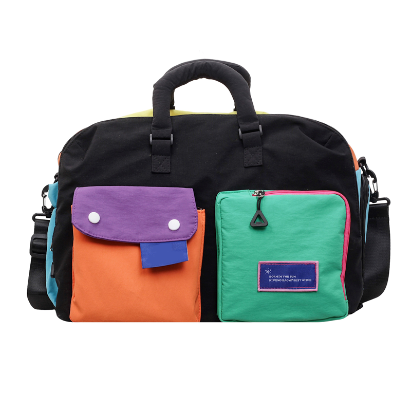 ⏳¡Oferta por Tiempo Limitado!⏰ Bolsa de Viaje Casual Color Block – Espaciosa y Duradera – Ideal para Gimnasio, Viajes o Escapadas de Fin de Semana – Ligera con Asas 🧳