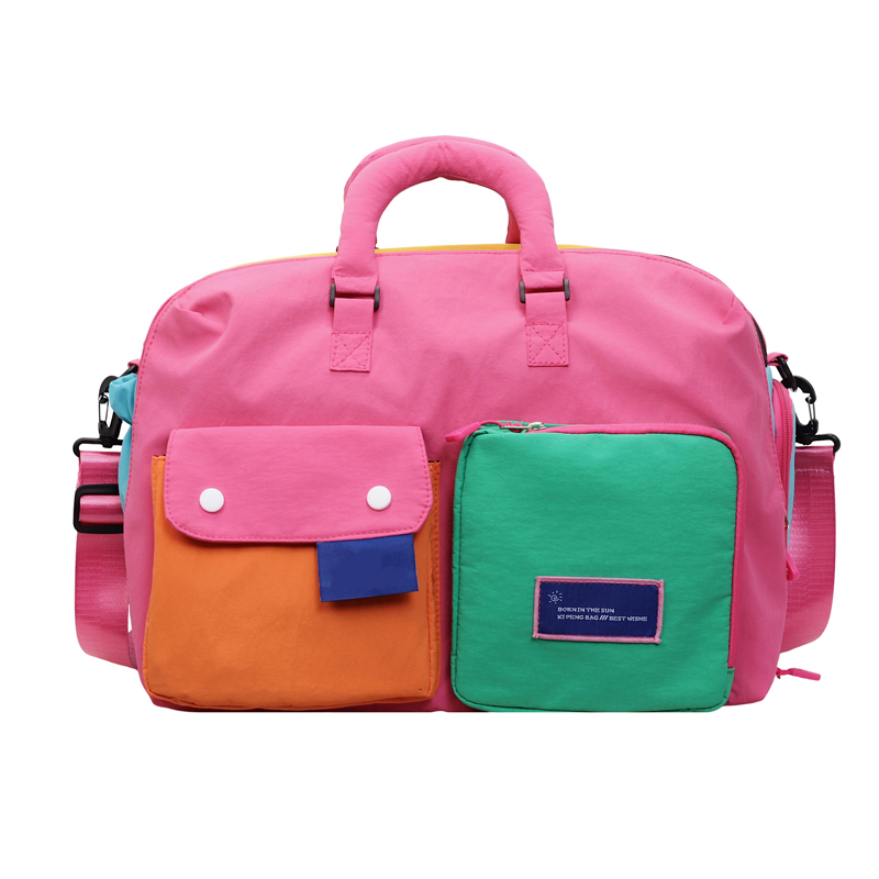 ⏳¡Oferta por Tiempo Limitado!⏰ Bolsa de Viaje Casual Color Block – Espaciosa y Duradera – Ideal para Gimnasio, Viajes o Escapadas de Fin de Semana – Ligera con Asas 🧳