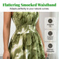 👗 LIMITED-TIME 50% OFF! 💥 Women's Halter Neck Sleeveless Printed Dress – Smocked Waist, Floral, Flowy ✨