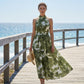 👗 LIMITED-TIME 50% OFF! 💥 Women's Halter Neck Sleeveless Printed Dress – Smocked Waist, Floral, Flowy ✨