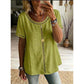 👕 ¡OFERTA LIMITADA 50% DE DESCUENTO! 💥 Top Bohemio Casual con Calados para Mujer – Encaje, Corte Holgado, Transpirable ✨