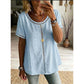 👕 ¡OFERTA LIMITADA 50% DE DESCUENTO! 💥 Top Bohemio Casual con Calados para Mujer – Encaje, Corte Holgado, Transpirable ✨