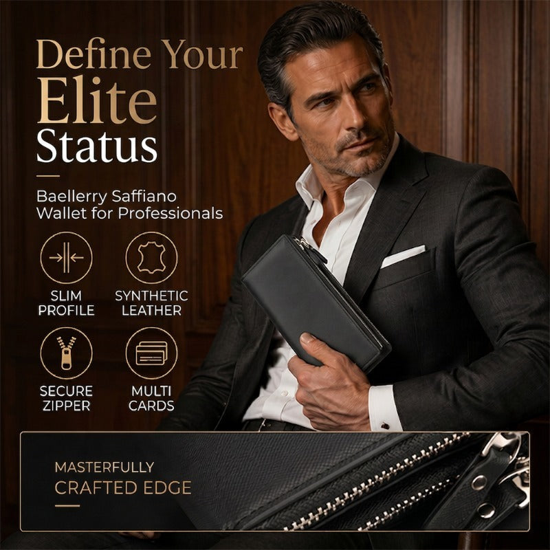 👝 ¡OFERTA LIMITADA 50% OFF! 💥 Billetera Larga y Delgada para Hombre – Perfil Fino, Múltiples Ranuras para Tarjetas, Acabado Premium ✨