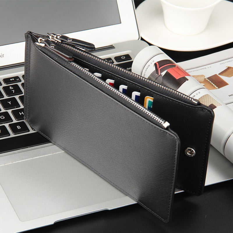 👝 ¡OFERTA LIMITADA 50% OFF! 💥 Billetera Larga y Delgada para Hombre – Perfil Fino, Múltiples Ranuras para Tarjetas, Acabado Premium ✨