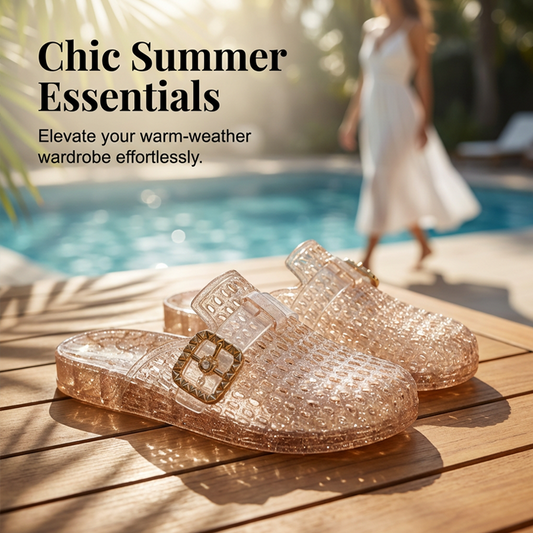 ⏳¡Oferta por tiempo limitado 50% OFF!⏰ Sandalias Deslizantes con Brillos Casual para Mujer👡🌴
