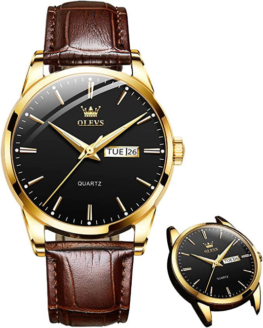⌚ ¡OFERTA POR TIEMPO LIMITADO 50% DE DESCUENTO! 💥 Reloj Sencillo para Hombre con Día y Fecha – Acero Inoxidable, Manecillas Luminosas, Clásico ✨