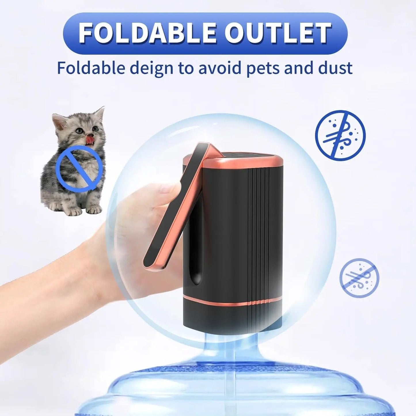 🚰 ¡50 % DE DESCUENTO POR TIEMPO LIMITADO! 💥 Bomba dispensadora automática: recargable, con boquilla plegable, compatible con cualquier recipiente ✨
