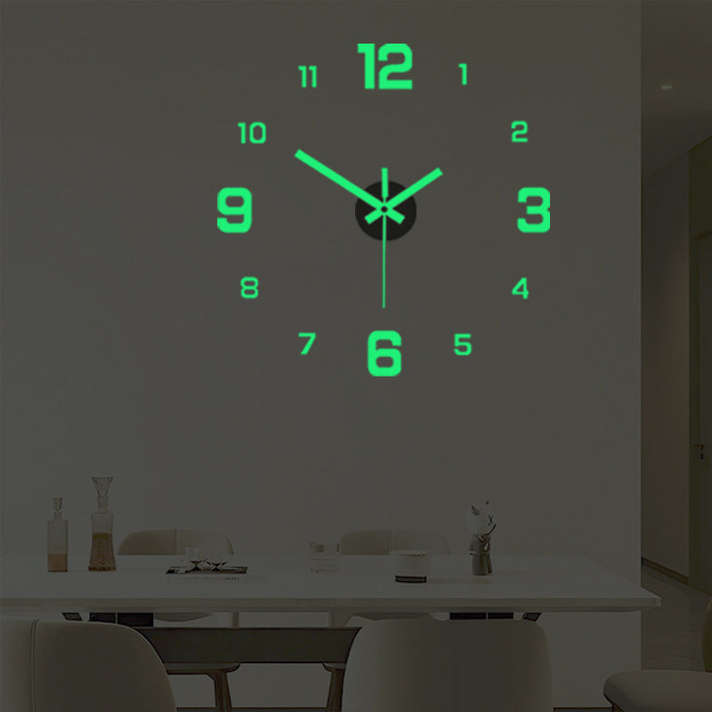 Juego de Reloj de Pared Acrílico Luminoso 3D DIY