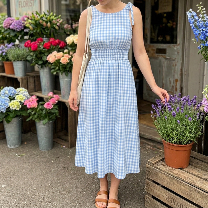 Mujeres Retro burbuja manga color sólido corte del hombro vestido