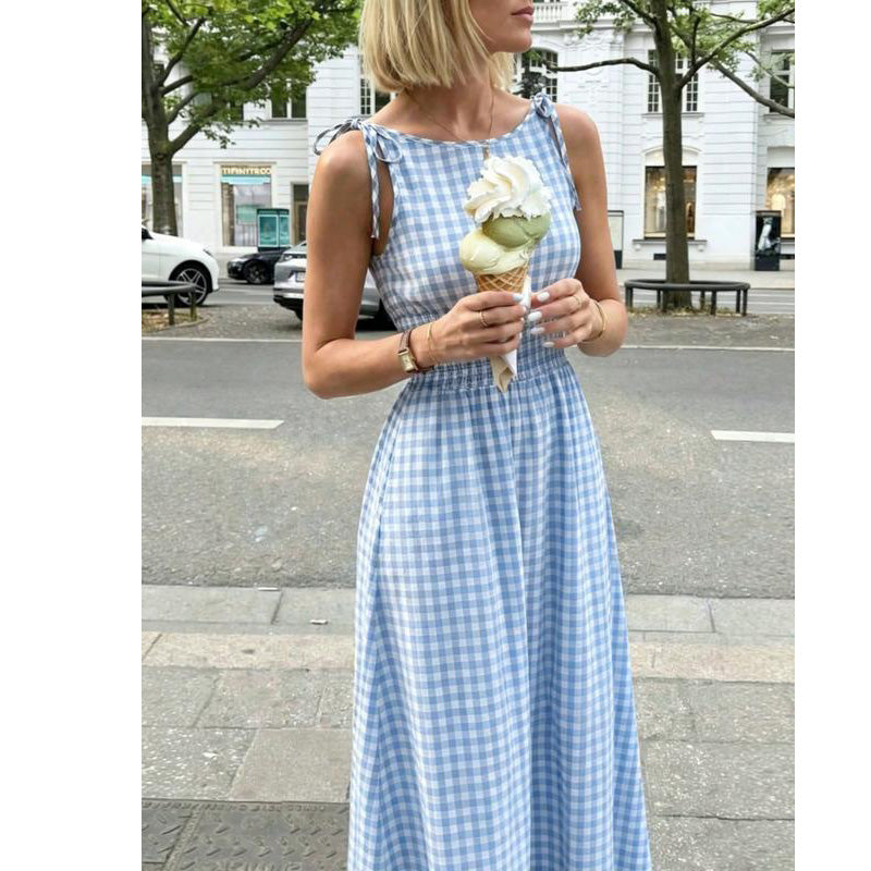 Mujeres Retro burbuja manga color sólido corte del hombro vestido