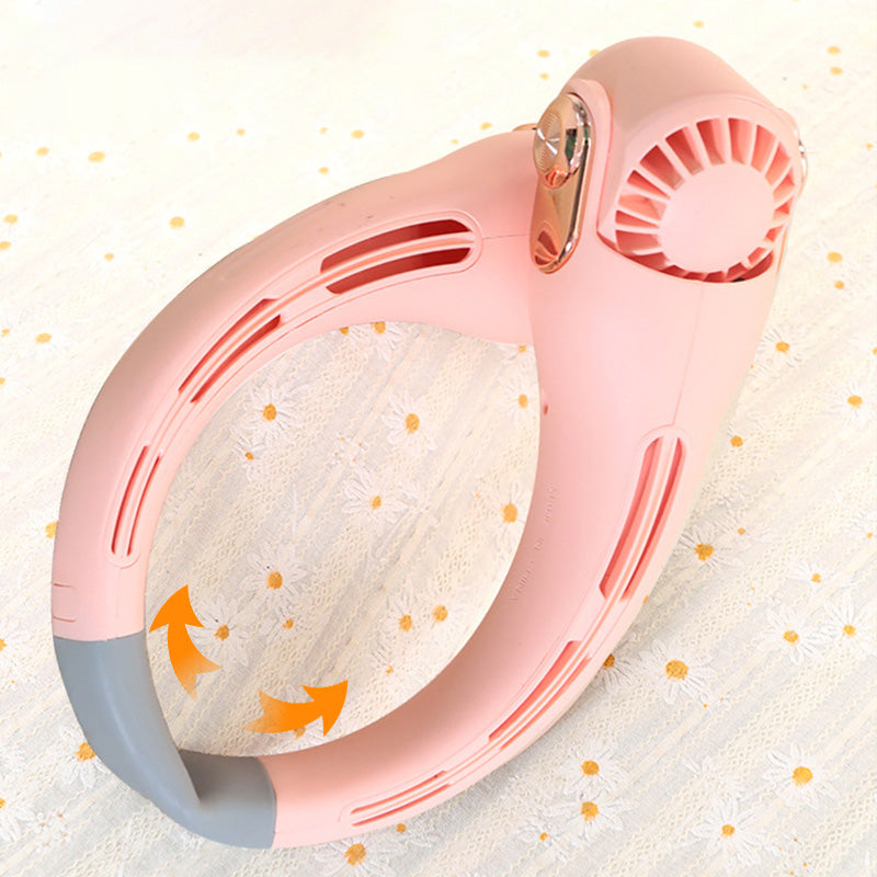 ⏳🔥¡50 % DE DESCUENTO POR TIEMPO LIMITADO! ⏰ Ventilador de Cuello con Aire Acondicionado – Ultrasilencioso, rotación 360°, 3 velocidades. Refrigeración manos libres, larga batería. ¡Esencial para el verano! 😎🌬️