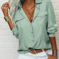 ⏳Limited-time 50% off⏰Women's Solid Lapel Long Sleeves Button-Down Shirt👔