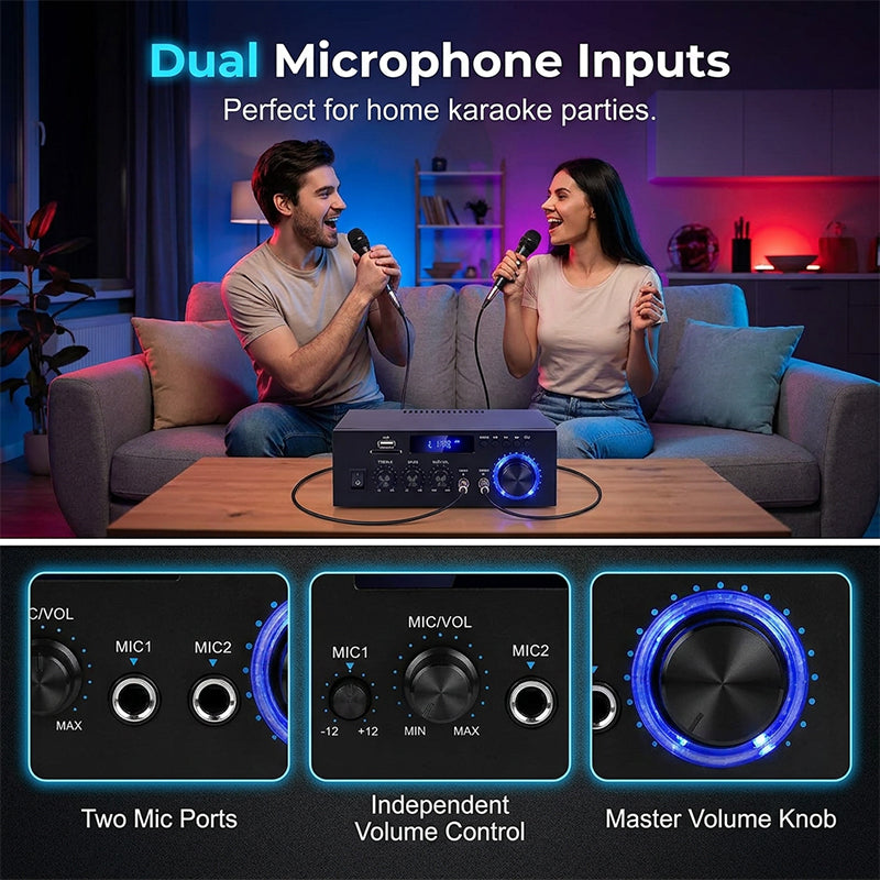 Amplificador digital para karaoke y música