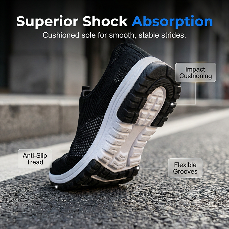 Men's Breathable Mesh Slip-On Walking Shoes