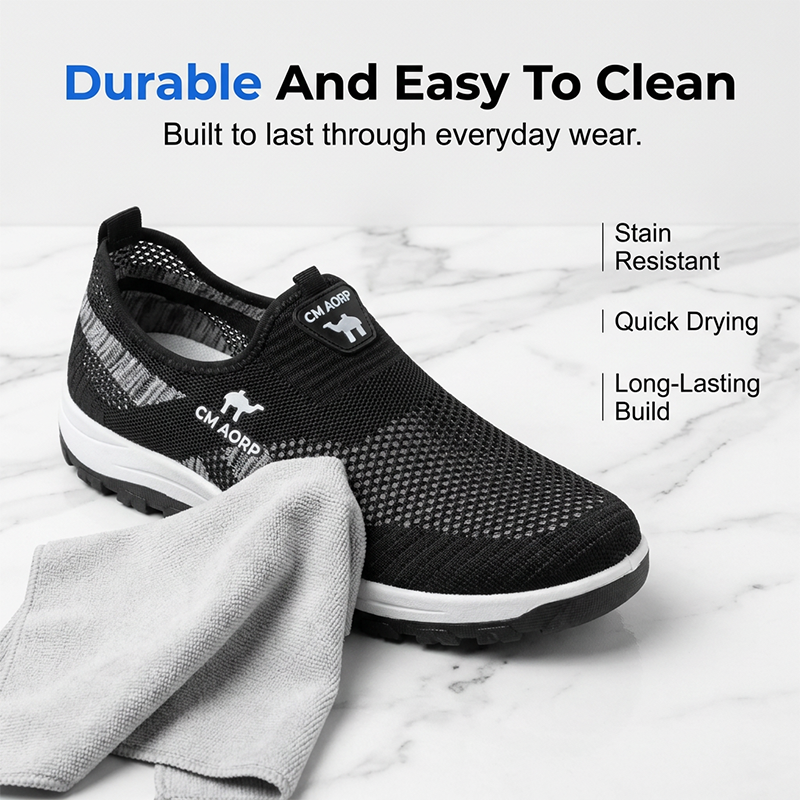 Men's Breathable Mesh Slip-On Walking Shoes