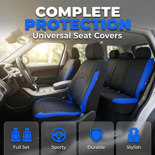 Juego Universal de 9 Fundas para Asientos de Coche para Vehículos de 5 Plazas