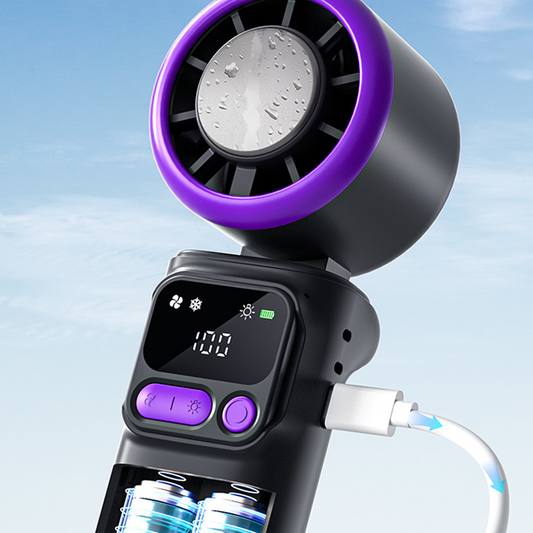 Ventilador de enfriamiento portátil con placa de compresa de hielo