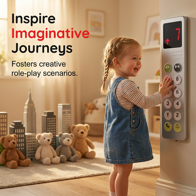 Realistic Elevator Button Toy for Kids Pretend Play