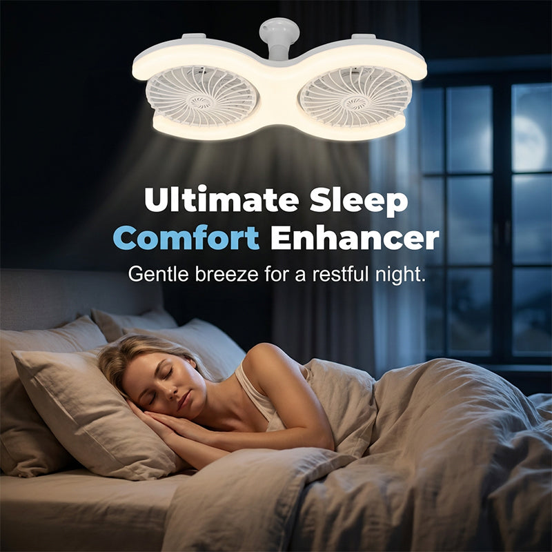 💡🌀 ¡50% OFF! Ventilador de Techo LED Doble Cabeza con Luz – 2 cabezas independientes, 3 velocidades y control remoto – Perfecto para habitaciones grandes ✨