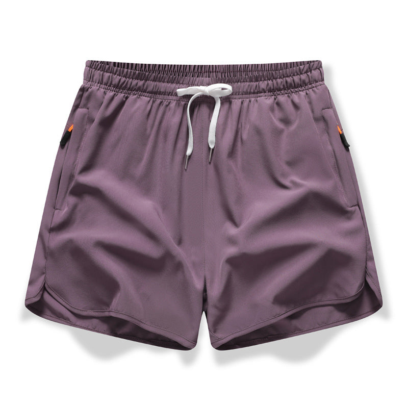 🏃  Pantalones cortos atléticos transpirables - bolsillos con cremallera, cintura elástica y secadora rápida