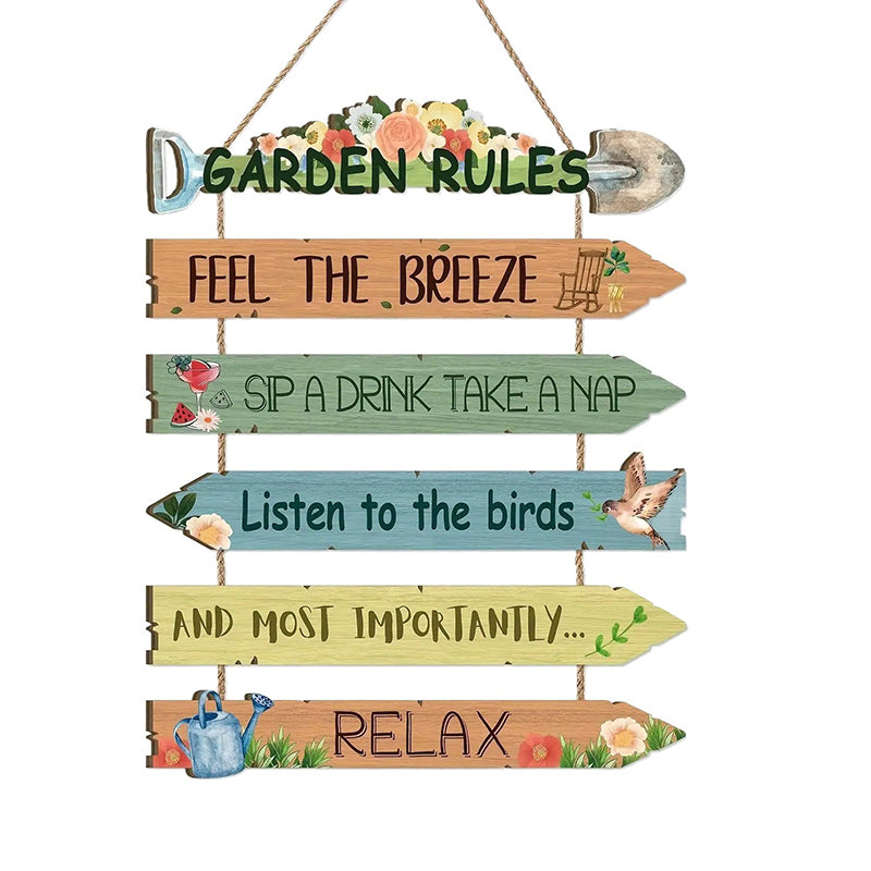 ⏳¡Oferta por tiempo limitado 50% OFF!⏰Placa Decorativa Rústica de Madera para Jardín🏡