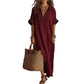 Vestido de maxi de color sólido minimalista para mujer