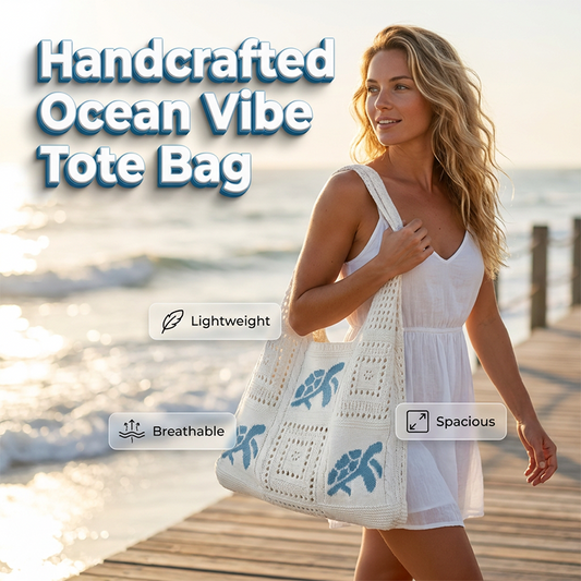 50% Dto. Bolso Tote de Ganchillo con Patrón de Tortuga | Esencial de Verano
