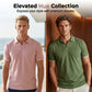 Camiseta Casual de Cuello en V para Hombre con Ribete de Contraste y Manga Corta para Verano