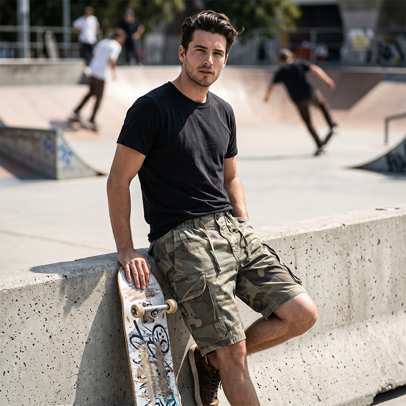 🩳 ¡OFERTA LIMITADA 50% OFF! ✨ Shorts Cargo Casuales de Corte Holgado para Hombre – Multibolsillos, Transpirables y Resistentes 🌲