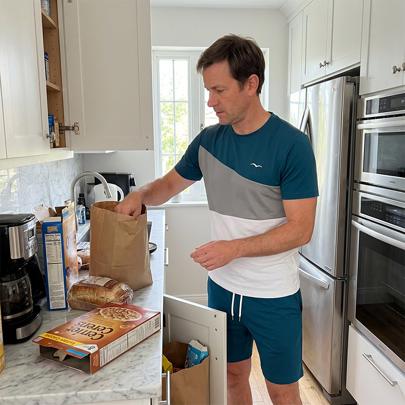 👕 50% OFF NOW! 🎨 Men's Color-Block T-Shirt & Shorts Set – Soft cotton & breathable – Perfect for summer, sports or lounging – stylish and comfortable 🩳✨