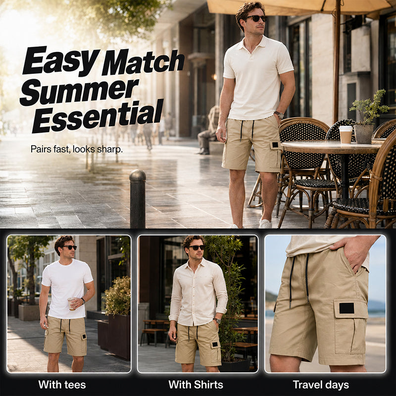 🩳 50% OFF NOW! 🧵 Men's Classic Cargo Stretch Shorts – Durable, comfortable & multi-pocket – Perfect for outdoor, travel or casual summer days 🌿✨