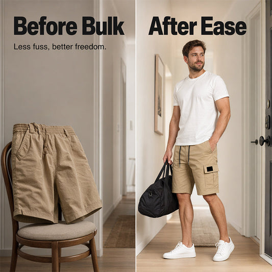 🩳 ¡50% DTO. AHORA! 🧵 Shorts Cargo Clásicos Elásticos para Hombre – Duraderos, cómodos y con múltiples bolsillos – Perfectos para exterior, viajes o días casuales de verano 🌿✨