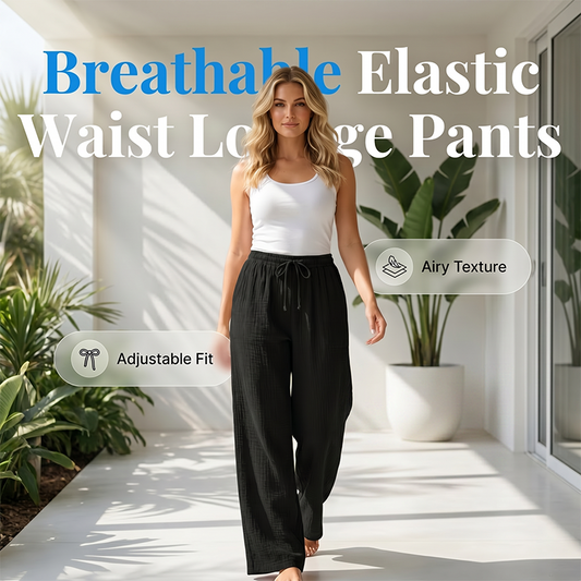 🌸 ¡50% DTO AHORA! 🌸 Pantalones de Descanso de Algodón con Cintura Elástica para Mujer
