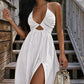 Vestido de verano sexy con cuello en V para mujer