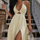 Vestido de verano sexy con cuello en V para mujer