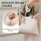 Elegante bolso tote para mujer con dije de corazón brillante